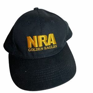 NRA Golden Eagles Baseball Hat Black and Gold NWOT
